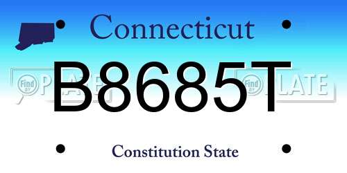 B8685T Connecticut License Plate