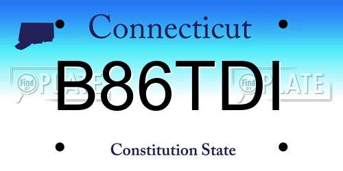 B86TDI Connecticut License Plate