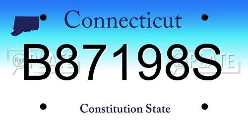 B87198S Connecticut License Plate