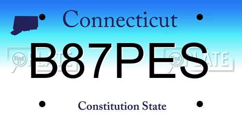 B87PES Connecticut License Plate