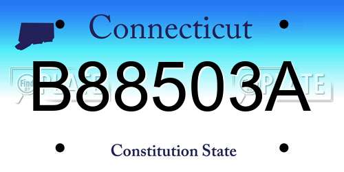B88503A Connecticut License Plate