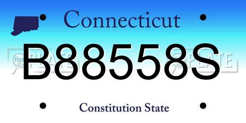 B88558S Connecticut License Plate