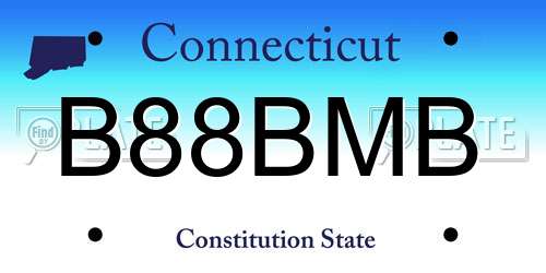 B88BMB Connecticut License Plate