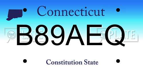 B89AEQ Connecticut License Plate