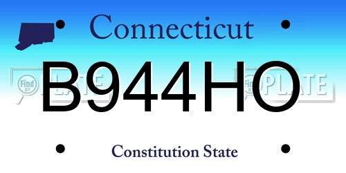 B944HO Connecticut License Plate