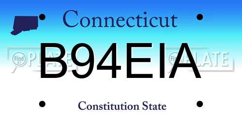 B94EIA Connecticut License Plate