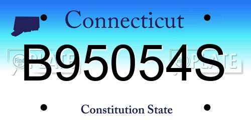 B95054S Connecticut License Plate