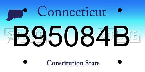 B95084B Connecticut License Plate