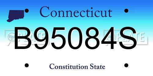 B95084S Connecticut License Plate
