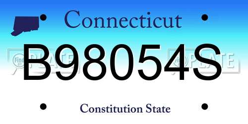 B98054S Connecticut License Plate