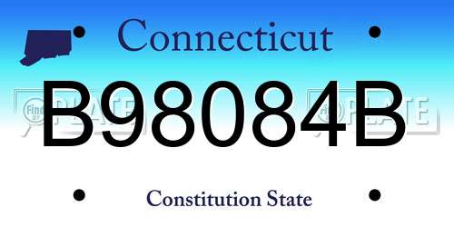 B98084B Connecticut License Plate