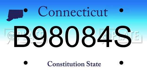 B98084S Connecticut License Plate