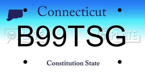 B99TSG Connecticut License Plate