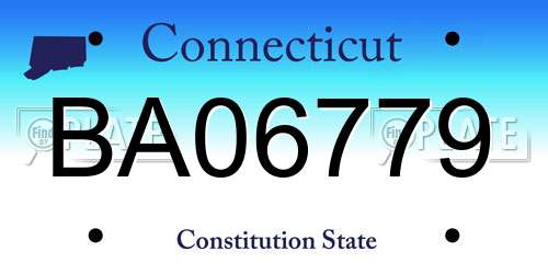 BA06779 Connecticut License Plate