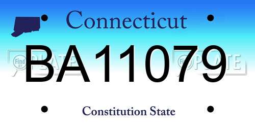 BA11079 Connecticut License Plate