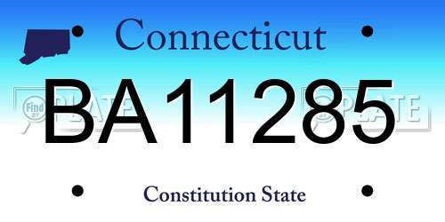 BA11285 Connecticut License Plate