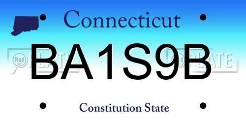 BA1S9B Connecticut License Plate