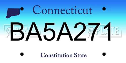 BA5A271 Connecticut License Plate