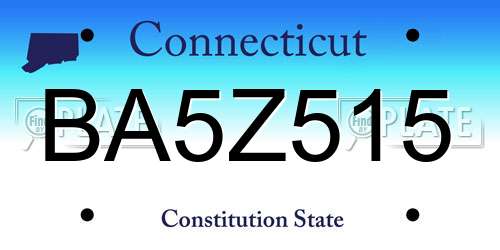 BA5Z515 Connecticut License Plate