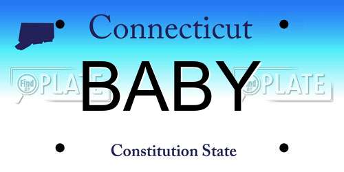 BABY Connecticut License Plate