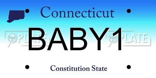 BABY1 Connecticut License Plate
