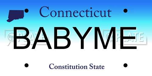 BABYME Connecticut License Plate