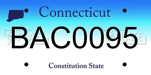 BAC0095 Connecticut License Plate