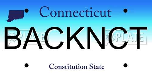 BACKNCT Connecticut License Plate
