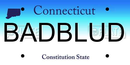 BADBLUD Connecticut License Plate