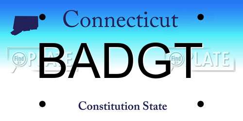 BADGT Connecticut License Plate