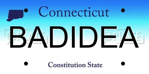 BADIDEA Connecticut License Plate