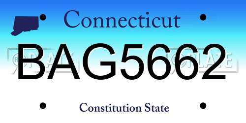 BAG5662 Connecticut License Plate
