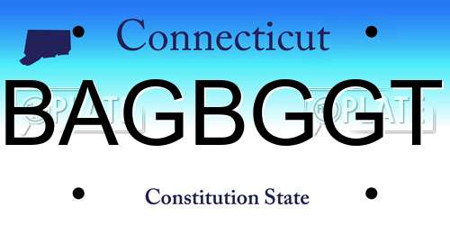 BAGBGGT Connecticut License Plate
