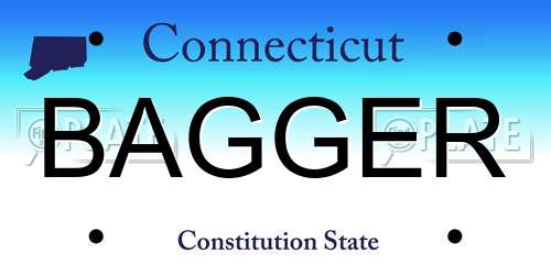 BAGGER Connecticut License Plate