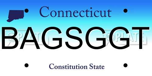 BAGSGGT Connecticut License Plate