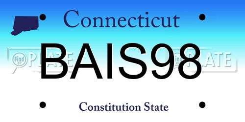 BAIS98 Connecticut License Plate