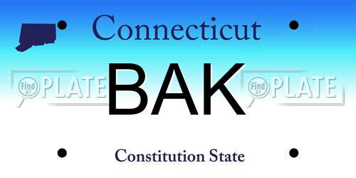BAK Connecticut License Plate