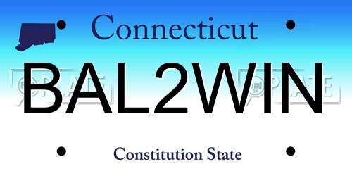 BAL2WIN Connecticut License Plate