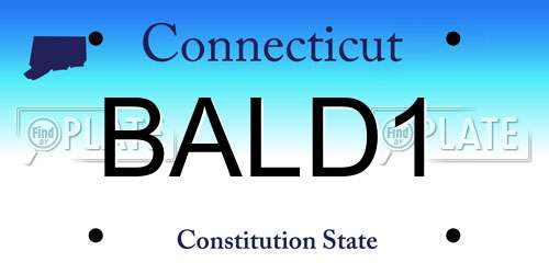BALD1 Connecticut License Plate