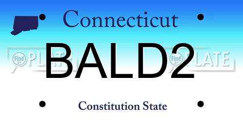 BALD2 Connecticut License Plate