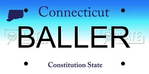 BALLER Connecticut License Plate