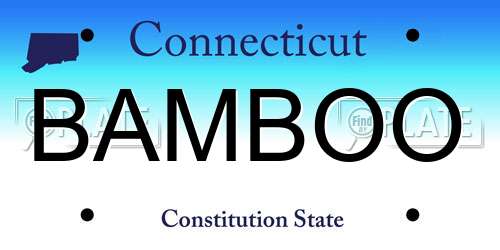 BAMBOO Connecticut License Plate