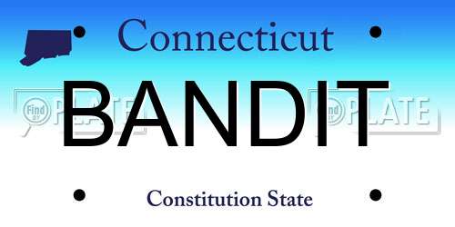 BANDIT Connecticut License Plate
