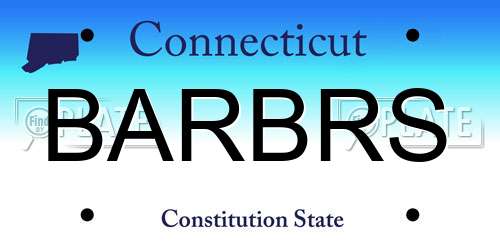 BARBRS Connecticut License Plate