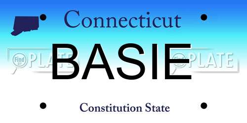 BASIE Connecticut License Plate