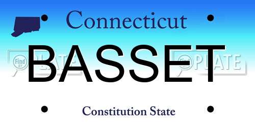 BASSET Connecticut License Plate