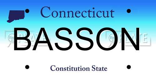 BASSON Connecticut License Plate