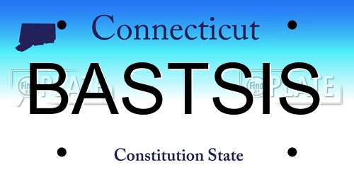 BASTSIS Connecticut License Plate