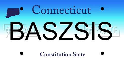 BASZSIS Connecticut License Plate