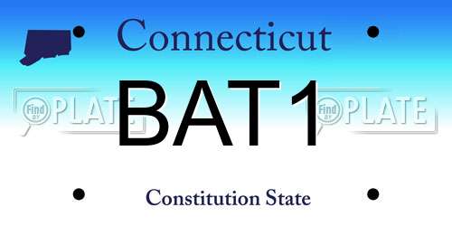 BAT1 Connecticut License Plate